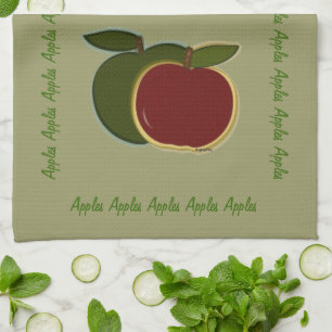 Country Apples Tea Towel