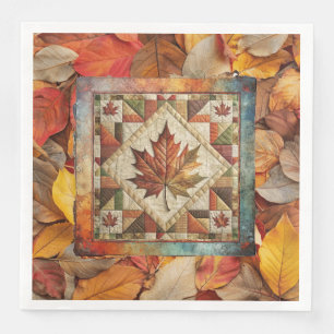 Country Autumn Fall Leaf Paper Napkin