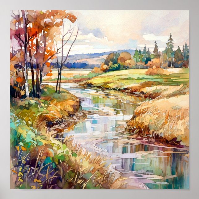 Country Autumn Landscape Print (Front)