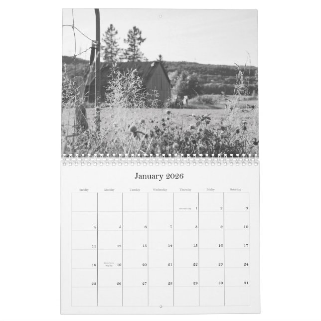 Country b&w 2011 calendar (Jan 2026)