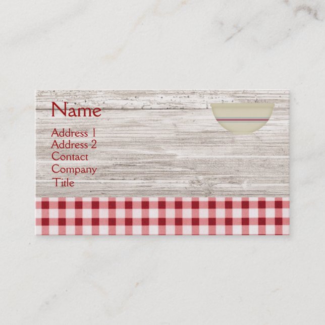 Country Baking Business Card (Front)