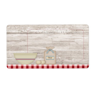 Country Baking Product Labels