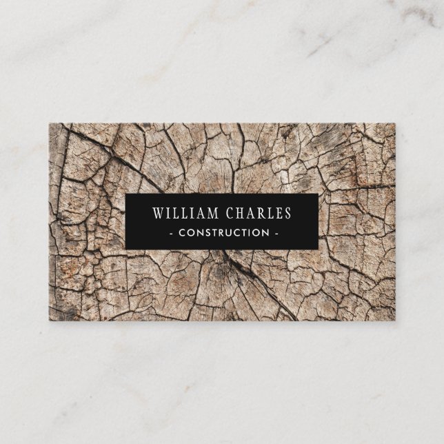 Country Barn Grain Wood Construction Business Card (Front)