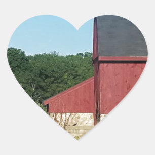 Country Barn Heart Sticker