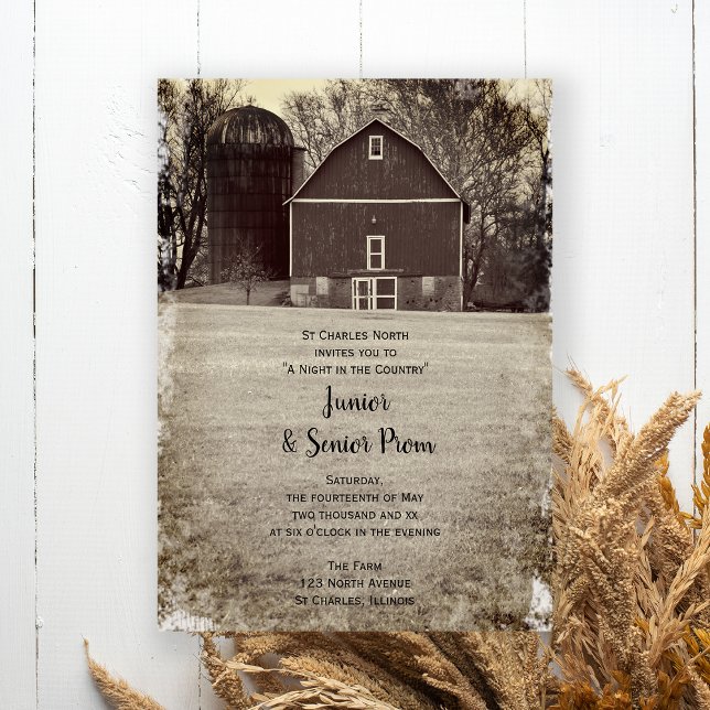 Country Barn Party Junior / Senior Prom Invitation (Creator Uploaded)