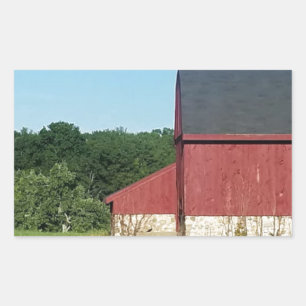 Country Barn Rectangular Sticker