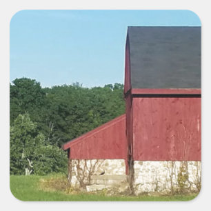 Country Barn Square Sticker