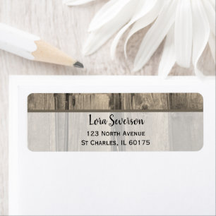 Country Barn Wood Return Address