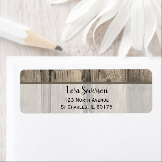 Country Barn Wood Return Address
