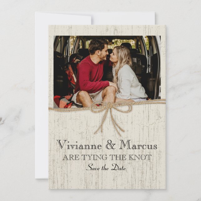 Country Barn Wood Save the Date (Front)