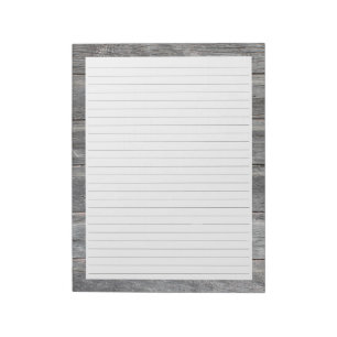 Country Barnwood Edge Design Lined Notepad