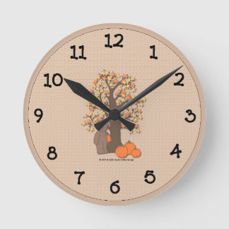 Country Bear Autumn Wall Clock