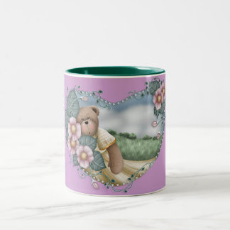 Country Bear in a Heart Mug