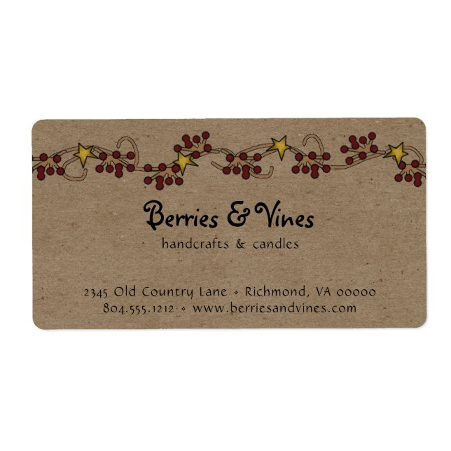 Country Berry and Star Garland Product or Business (Front)