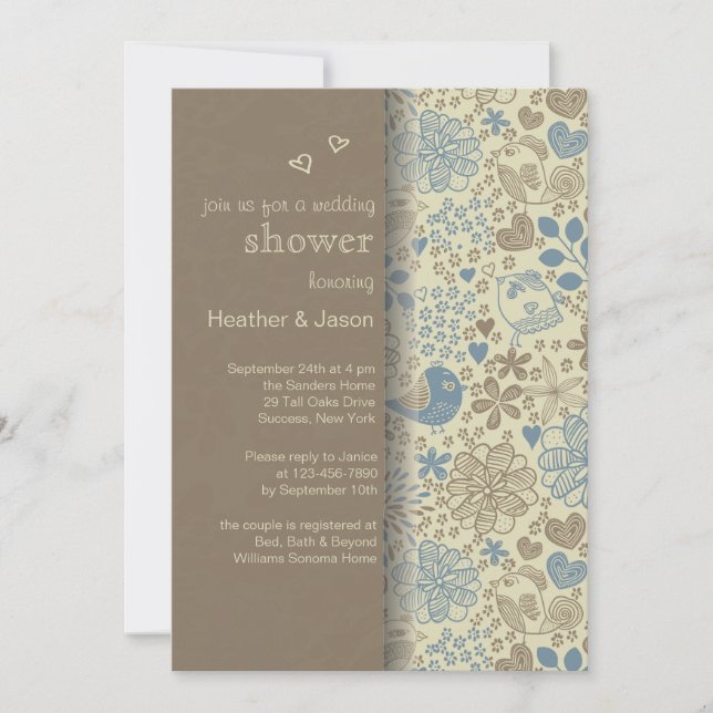 Country Birds Invitation (Front)