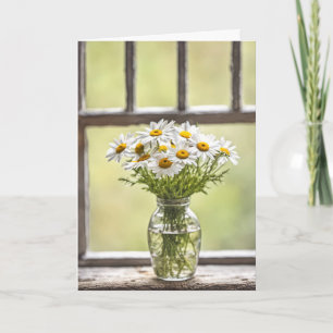 Country Birthday Daisy Bouquet Card