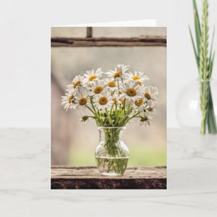 Country Birthday Daisy Bouquet Card