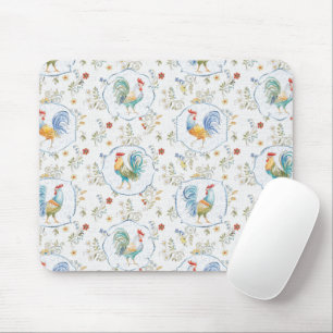 Country Blooms Pattern Mouse Mat