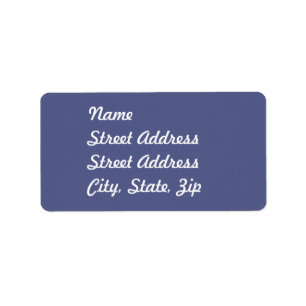 Country Blue Address Sticker