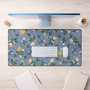 Country Blue Floral Desk Mat