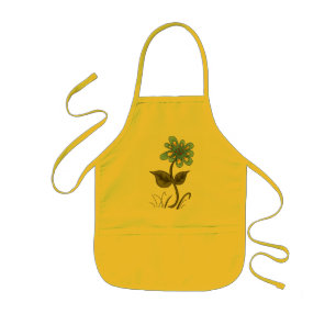 Country Blue Flower Kids Apron