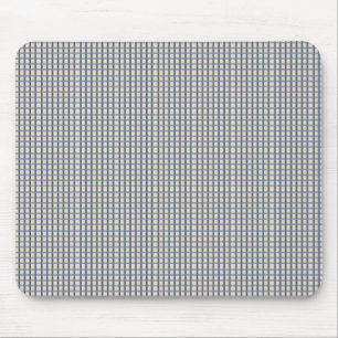 Country Blue Gingham Checks Mouse Mat