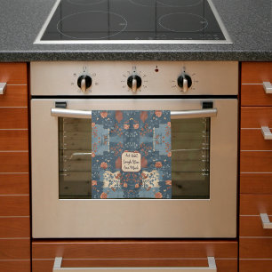 Country Blue Rust Rustic Farmhouse Customisable Tea Towel