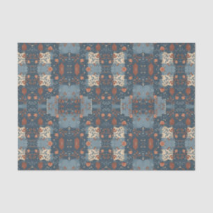 Country Blue Rust Rustic Farmhouse Customisable Tissue Paper