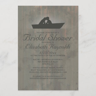 Country Boat Bridal Shower Invitations
