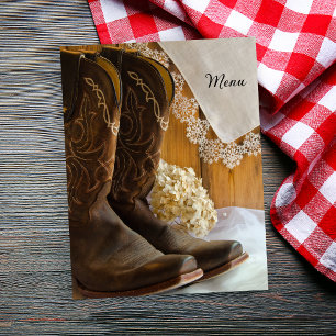 Country Boots and Lace Western Wedding Menu