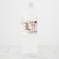 Country Boots or Bows Gender Reveal Water Bottle