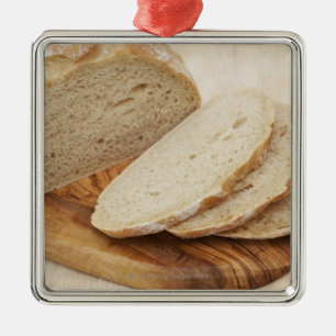 Country Bread (Pain de Campagne) on a chopping Metal Tree Decoration
