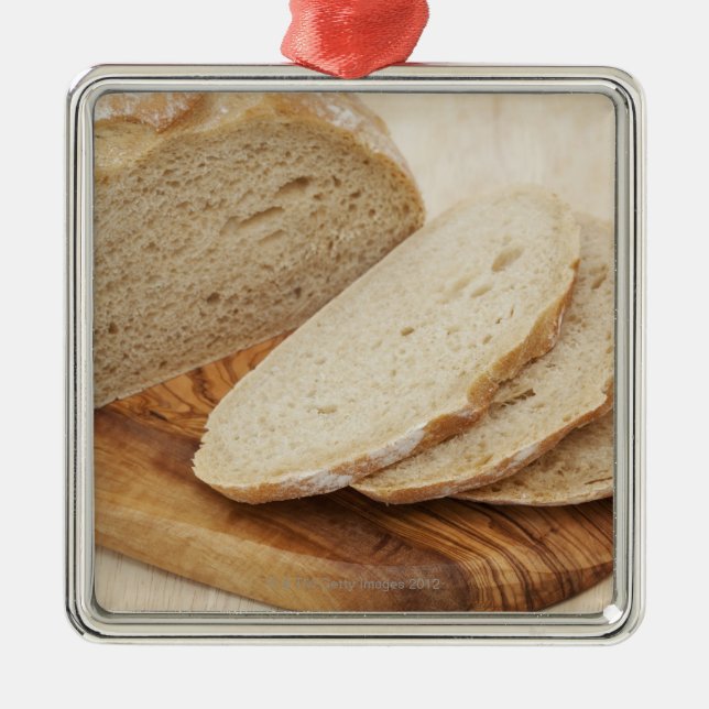 Country Bread (Pain de Campagne) on a chopping Metal Tree Decoration (Front)