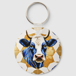 Country Bull Artwork Key Ring