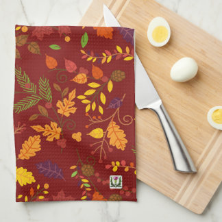 Country Bumpkins Fall Leaves Kitchen Towel 53086a5