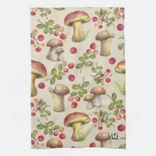 Country Bumpkins Mushrooms & Logan Towel 53086