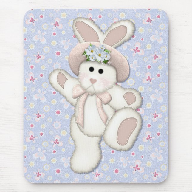 Country Bunny Mouse Mat (Front)