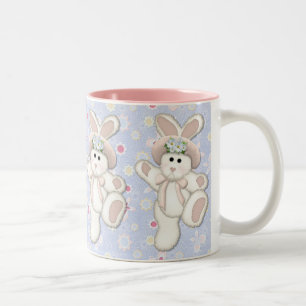 Country Bunny Two-Tone Coffee Mug