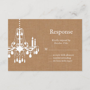Country Burlap Chandelier RSVP