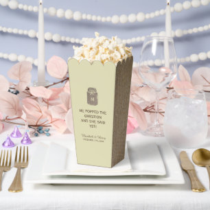 Country Burlap Mason Jar Wedding Favour Box