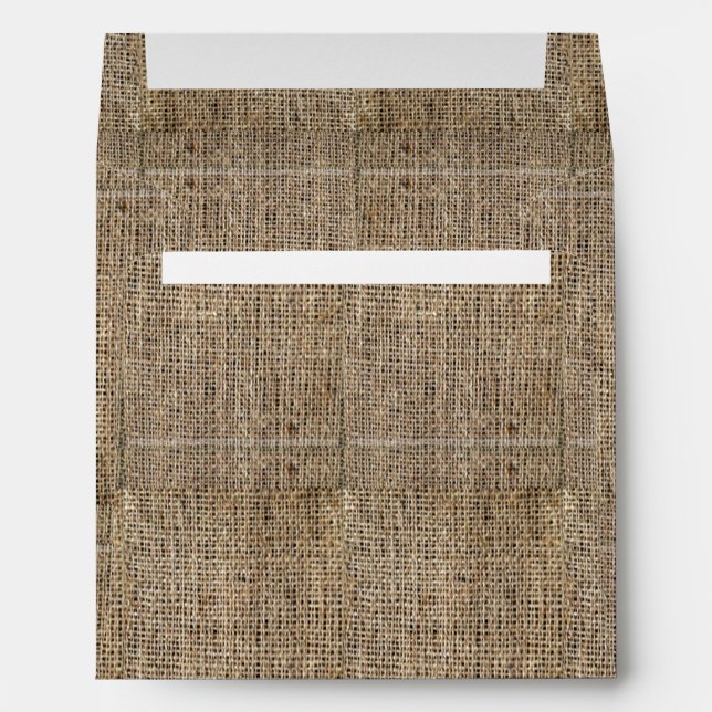 Country Burlap Pattern Envelope (Back (Bottom))
