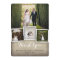 Country Burlap Wedding Photo Thank You Card