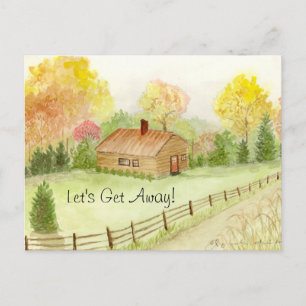 Country Cabin Postcard