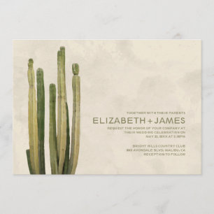 Country Cactus Wedding Invitations