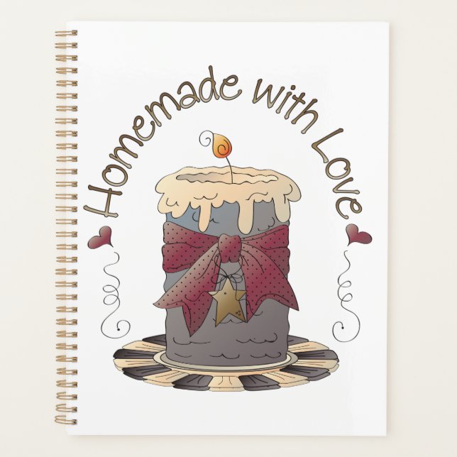 Country Candle Rustic Homemade with Love Planner (Front)
