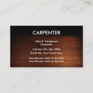 Country Carpenter Business Cards