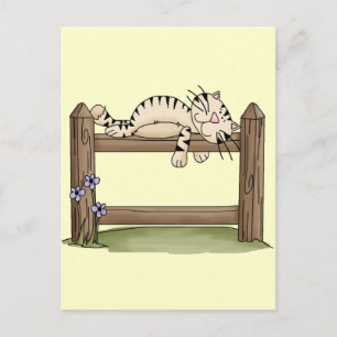 Country Cat Nap Postcard