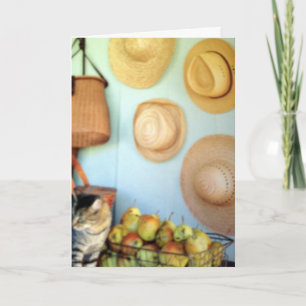 COUNTRY CHARM AND BONNETS FOR EASTER HOLIDAY CARD