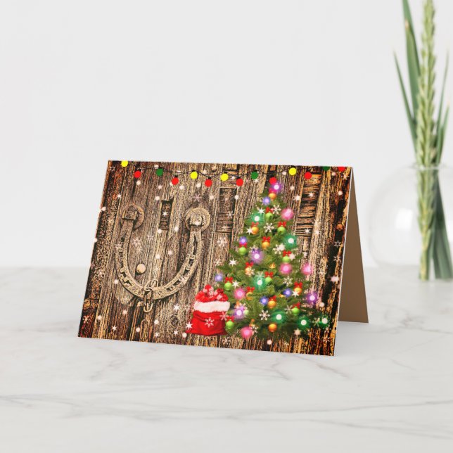 Country Charm Christmas Holiday Card (Front)