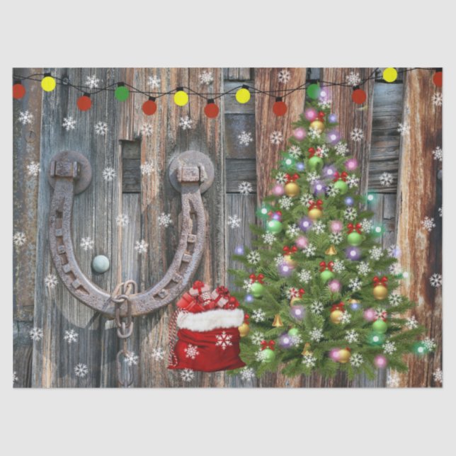 Country Charm Christmas Tissue Paper (Front)